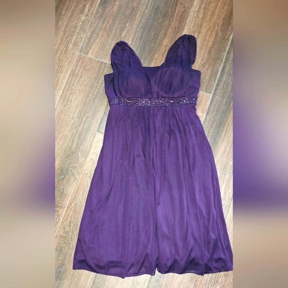 JESSICA HOWARD Evenings PURPLE EGGPLANT DRESS SZ 10